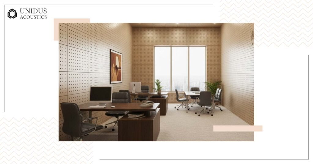 Acoustic Tiles 101: Choosing the Right Solution for Ceiling and Wall Applications 5 Perforated Metal Tiles