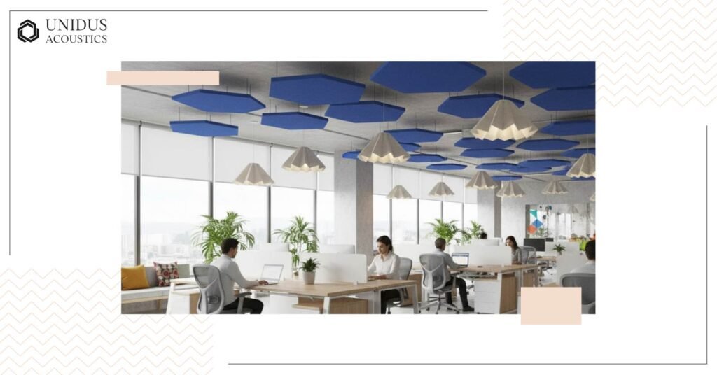 Acoustic Clouds with Pendant Lights