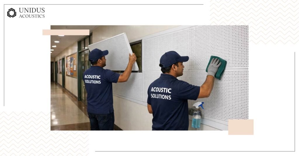 Why Acoustic Metal Panels Are Becoming the Go-To Choice for Modern Commercial Spaces 3 Hygiene and Maintenance