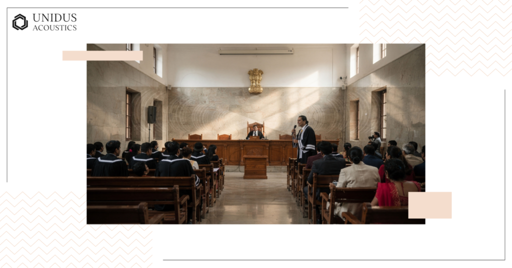 Acoustic Challenges in Government Buildings: Echo, Noise, and Poor Speech Clarity 4 Poor Speech Clarity in Conference Rooms and Courtrooms