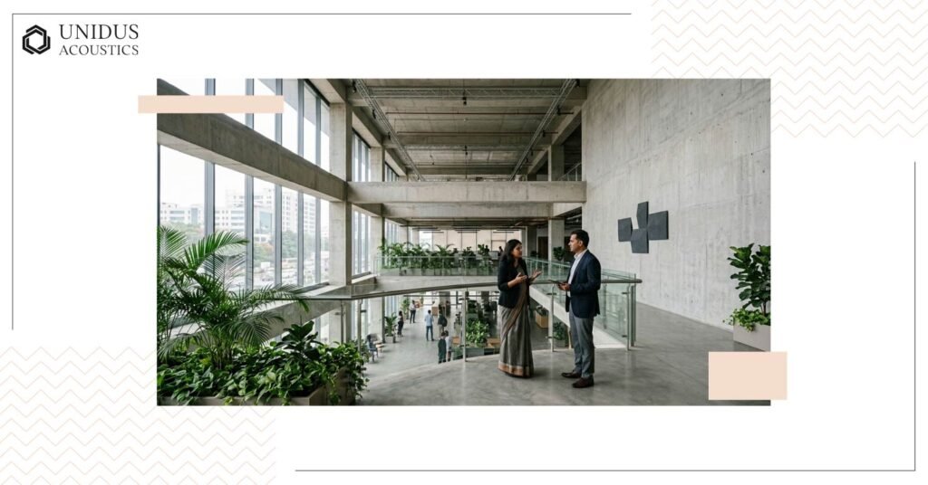 Acoustic Panels in India: The Specification Mistakes That Architects Should Avoid 2 Acoustic Panels in India Coverage High-Volume Rooms
