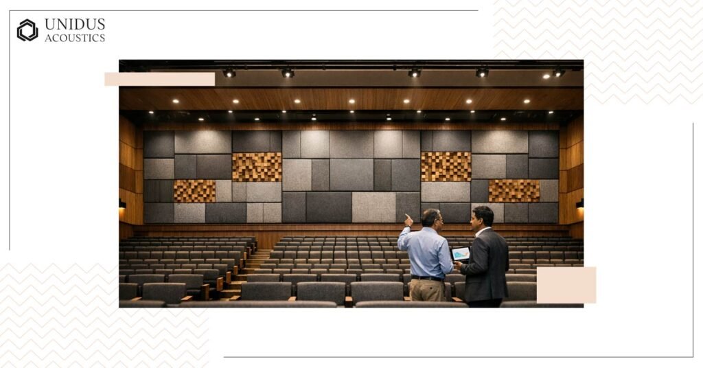 Acoustic Panel Placement view of Rear Walls