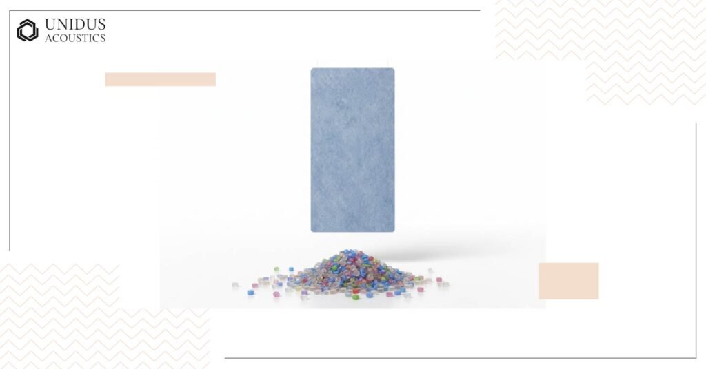 Recycled polyester fabric panels