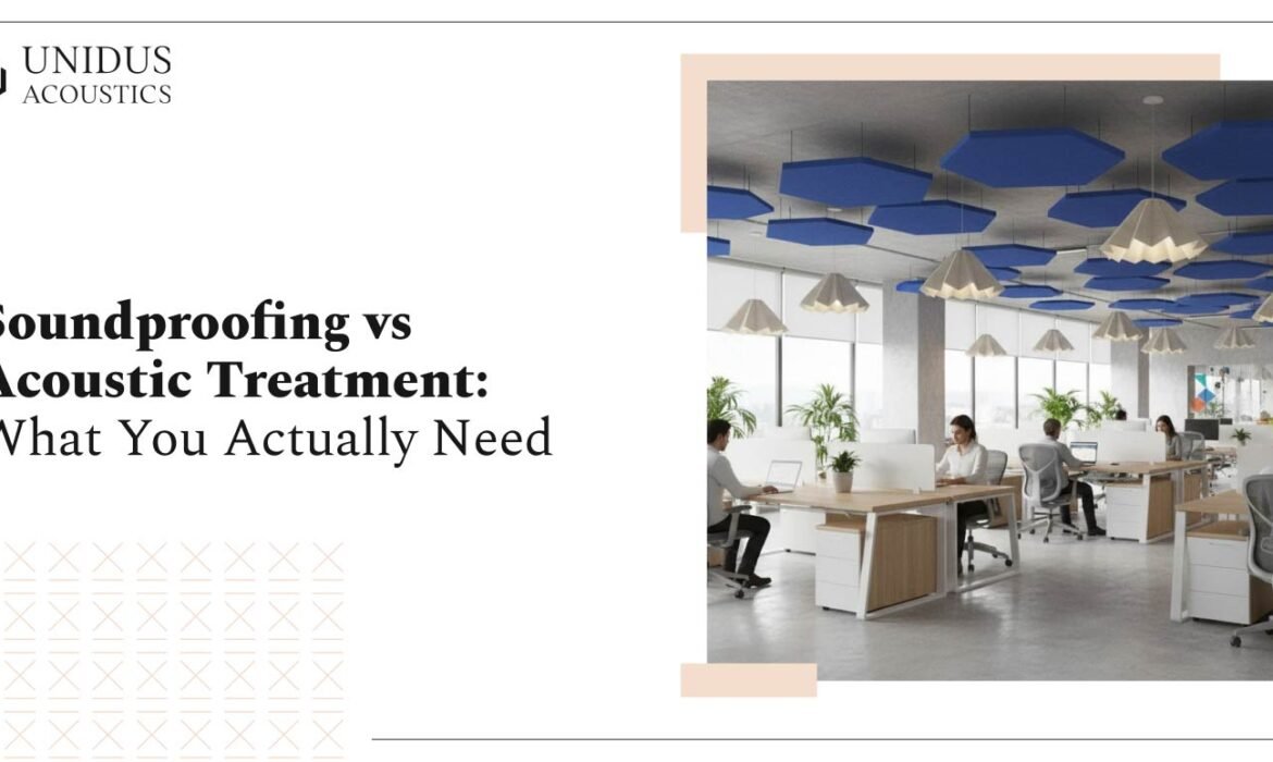 Soundproofing vs Acoustic Treatment