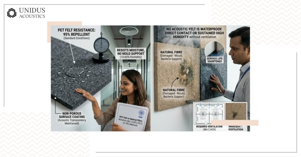 Acoustic Felt Panels Suitable for Moisture-Prone Zones