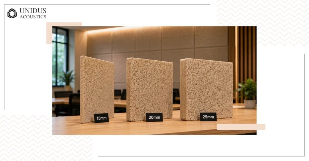 Wood Wool Acoustic Panels for Commercial Interiors: A Specifier's Guide 3 Thickness and Its Effect on Acoustic Performance