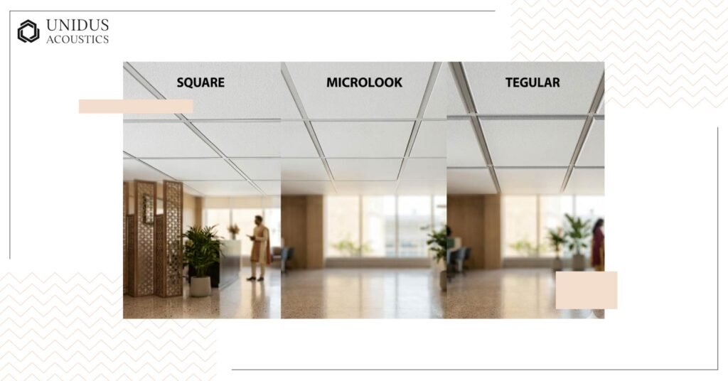 Edge Profile of mineral fibre acoustic ceiling tiles