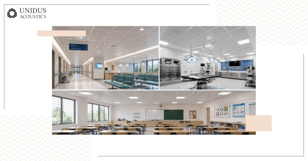 Metal Ceiling Panels for Healthcare and education 