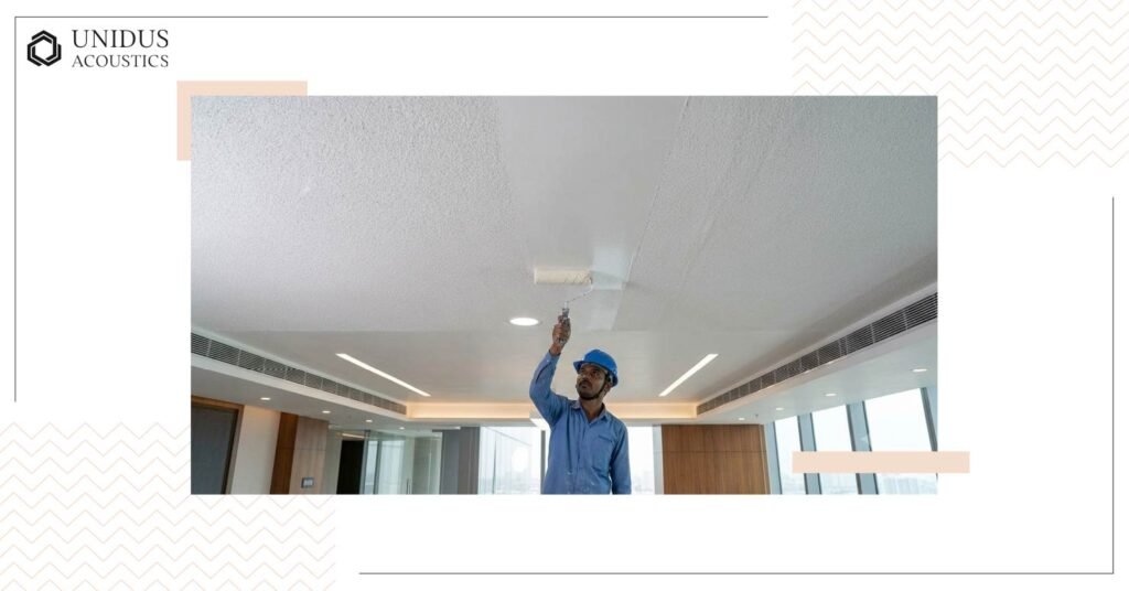 Sprayed Acoustic Ceilings in Commercial Buildings: Applications and Limitations 6 Repainting restrictions
