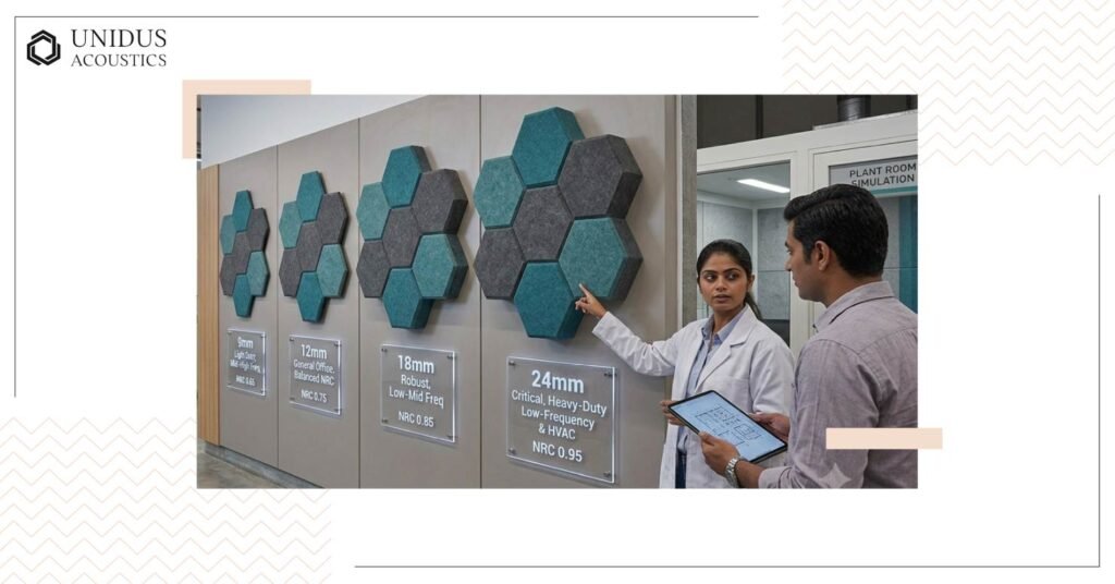 Specifying hexagon acoustic panels