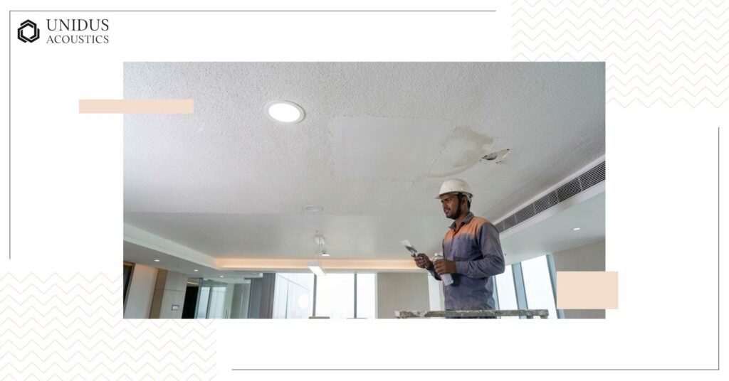 Sprayed Acoustic Ceilings in Commercial Buildings: Applications and Limitations 5 Why a sprayed acoustic ceiling is difficult to repair