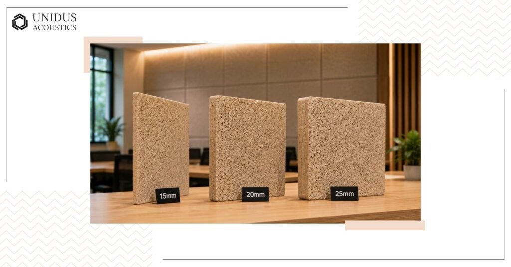 8 Things to Check Before You Specify Wood Wool Acoustic Panels 3 Match Thickness To The Problem, Not The Spec Sheet Ceiling