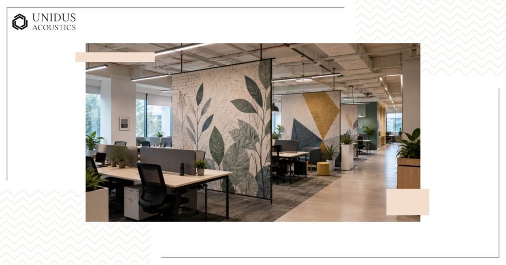 Printed Partitions and Room Dividers in Open-Plan Layouts