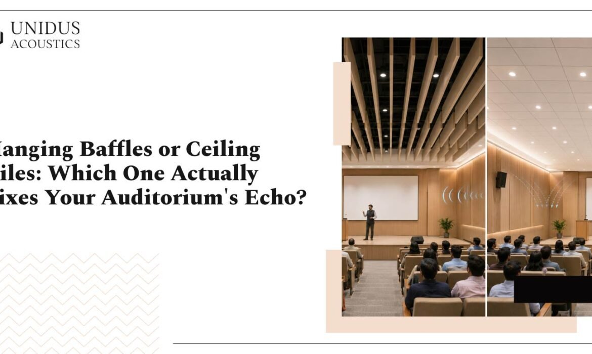 Hanging Baffles or Ceiling Tiles: Which One Actually Fixes Your Auditorium's Echo? 1 Hanging Baffles or Ceiling Tiles for Auditoriums