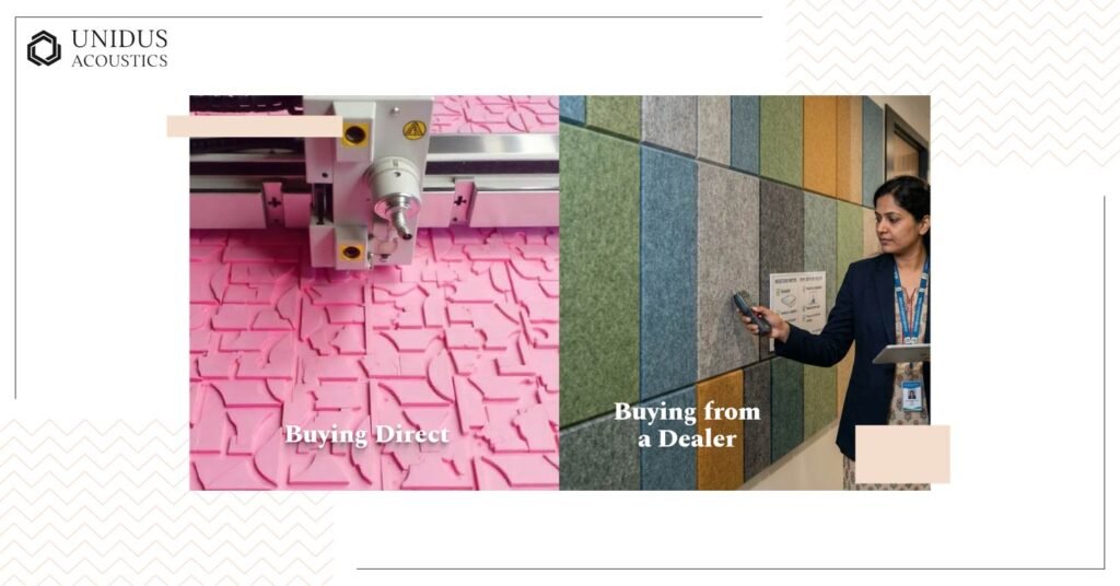 Should You Buy Acoustic Panels Direct from the Manufacturer, or Through a Dealer? 2 What Changes Depending on Where You Buy From