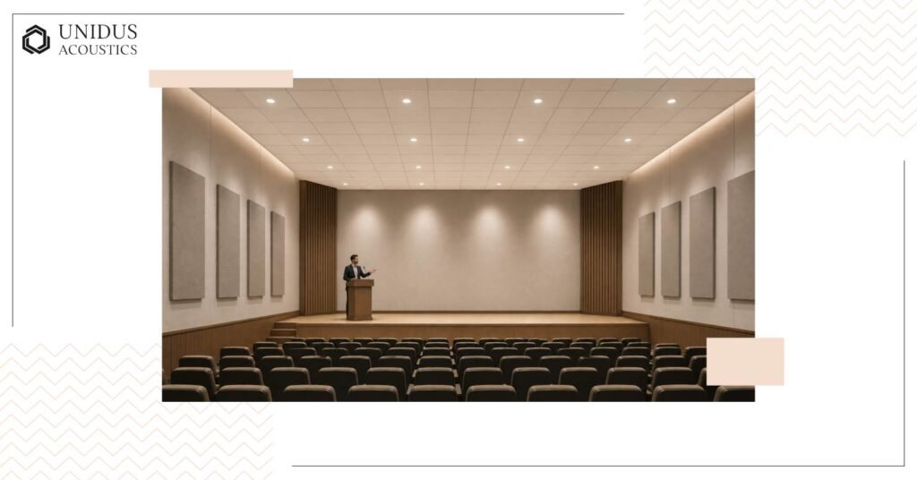 Hanging Baffles or Ceiling Tiles: Which One Actually Fixes Your Auditorium's Echo? 2 Why the Ceiling Decides Your Echo Problem