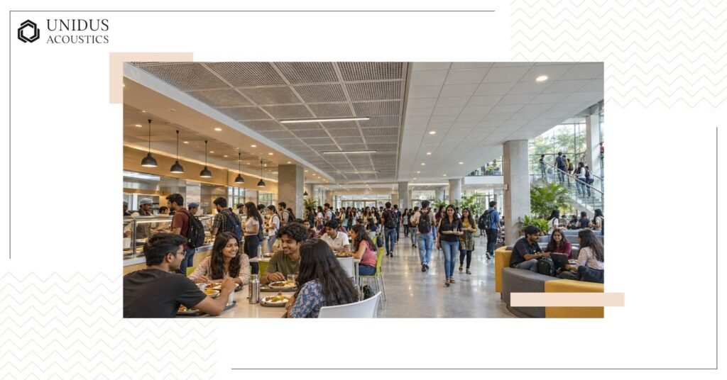 Cafeterias, corridors and common areas