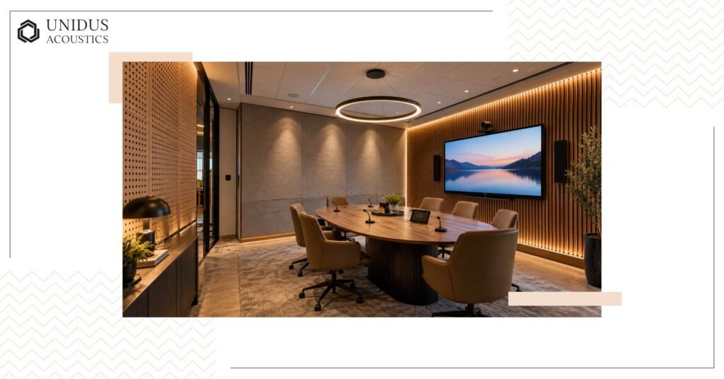 Specifying Acoustic Panels for AV-Integrated Boardrooms and Broadcast Studios 3 NRC and material by surface, not by room