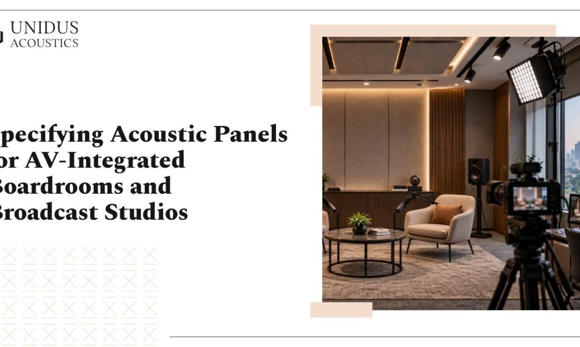 Specifying Acoustic Panels for AV-Integrated Boardrooms and Broadcast Studios 1 Acoustic Panels for AV-Integrated Boardrooms