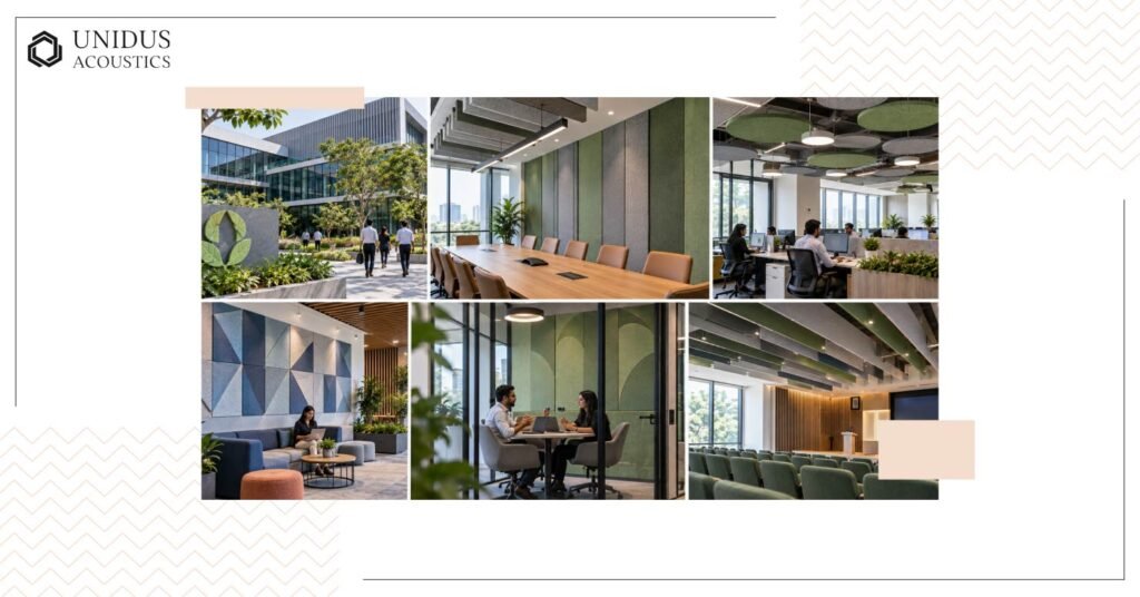 What Recycled Polyester Acoustic Panels Deliver for Commercial Projects in India 4 Collaborative Workspaces and Open Plans
